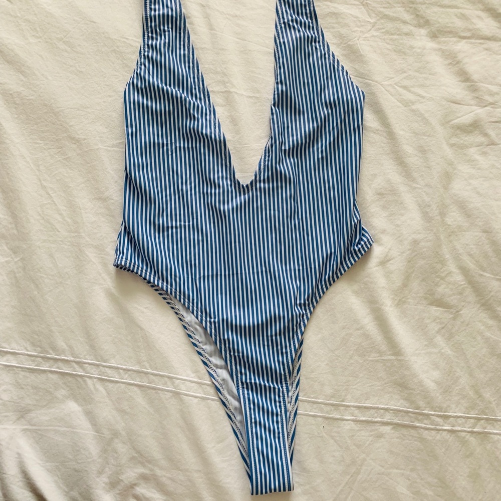 One piece thong swimsuit